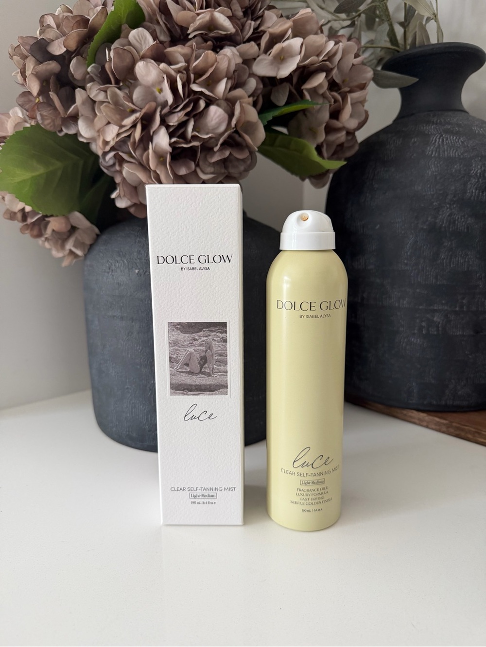 DOLCE GLOW Luce Clear Self-Tanning Mist (Light-Medium) – 6.6 oz / 200ml